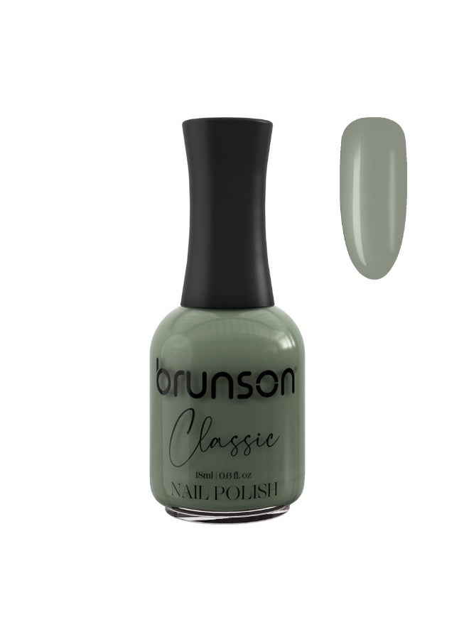 Brunson Classic Nail Polish 18ml Fast Dry Nail Lacquer Nail Harderner Normal Polish Glossy Gel Effect Quick Air Dry Long-Lasting Natural Nail Enamel Salon Quality Manicure Pedicure Regular Polish - Image 1